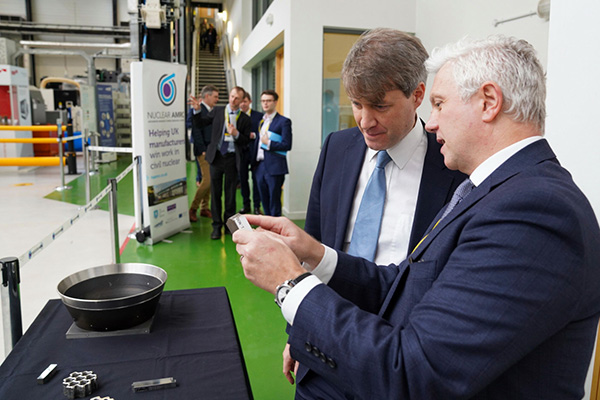 Chris Skidmore and Andrew Storer in the Nuclear AMRC workshop